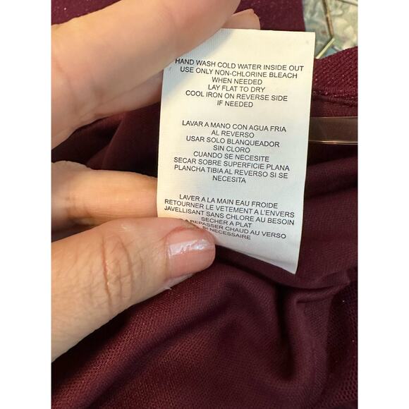 Speechless shimmery red Y neck layered skirt mini dress size M - Picture 6 of 16